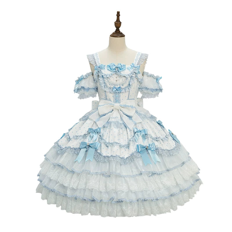 Strawberry Angel - Sweet Lolita JSK Dress, Detachable Sleeves (L M S XL XS) 44452:808865