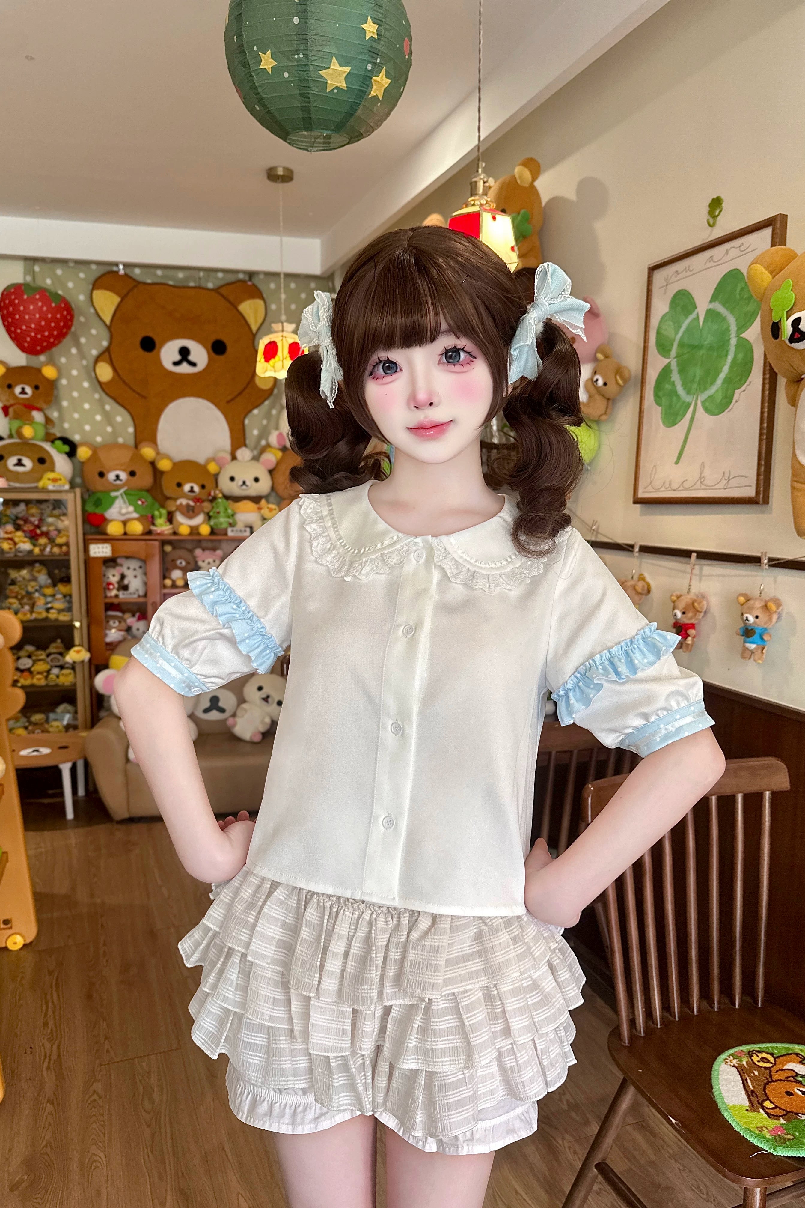 Glass Bottle - Sweet Lolita JSK Dress Set, Polka Dot & Bow Details 45792:862890
