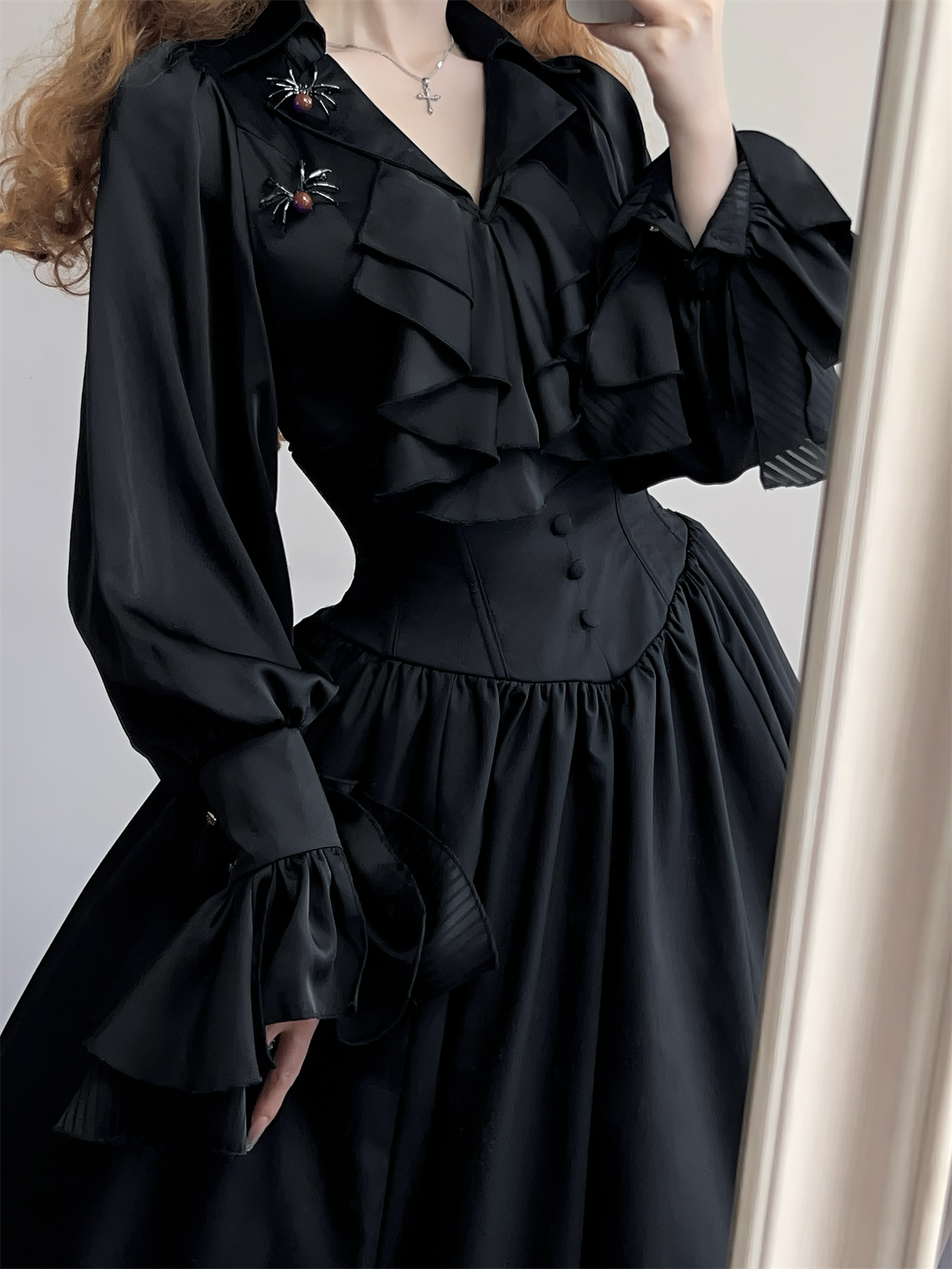 Muppet Mind Ben - Dream - Ouji Lolita Blouse Elegant V-neck Swallowtail Hem Shirt