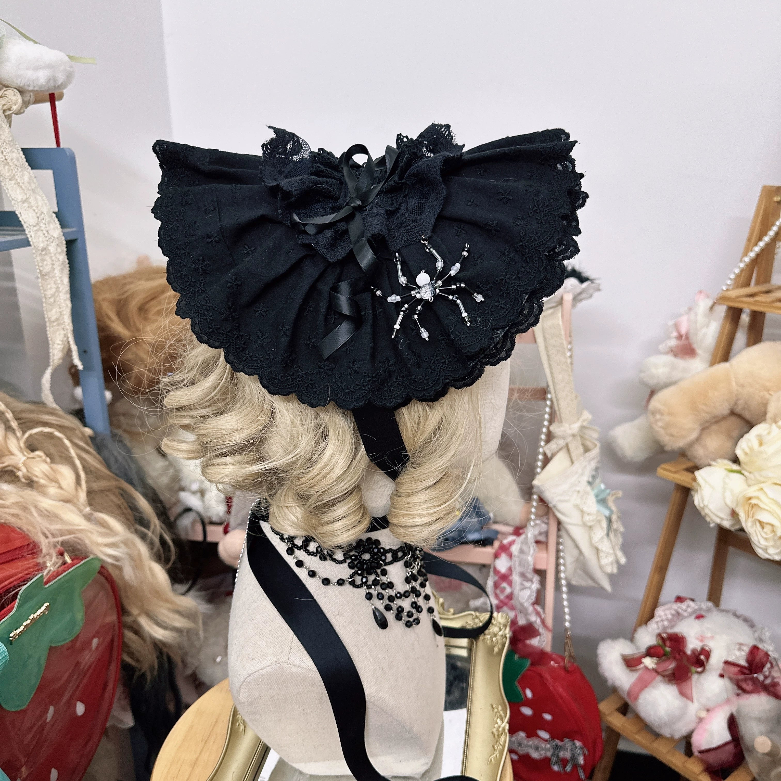Chestnut Lolita - Gothic Lolita Bonnet Pure Cotton Hat