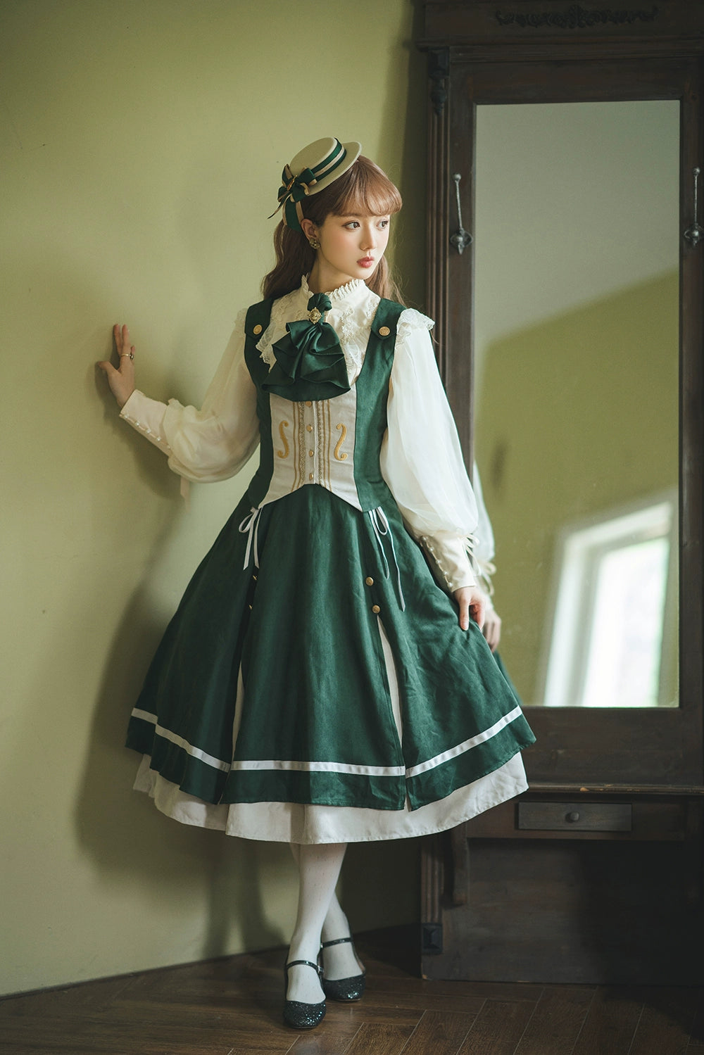 Miss Point~Golden Movement~Elegant Lolita Fishbone Skirt Customized 32242:381326