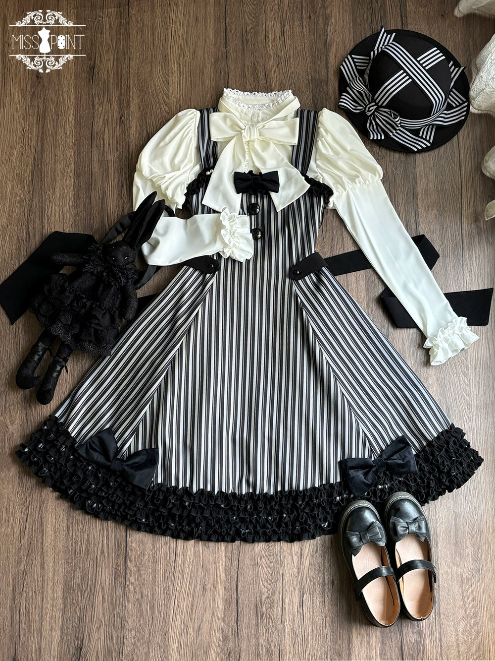 Miss Point - Classic Lolita JSK Customized Stripe Lolita Dress (2XL L M S XL XS) 40842:680868