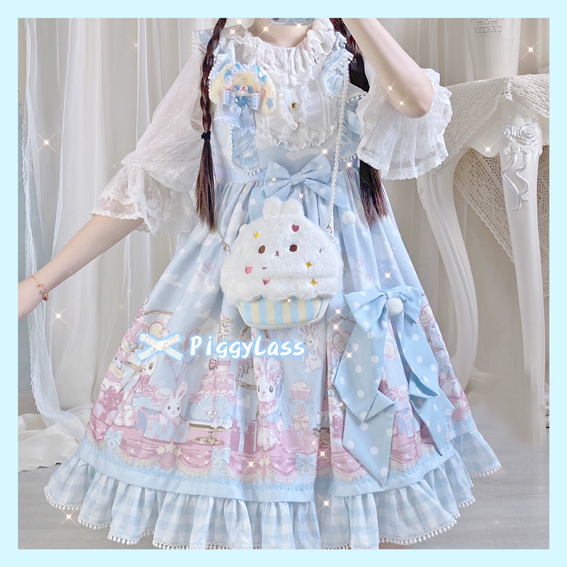 PiggyLass - Cute Plush Lolita Bag Rabbit Cake Bag