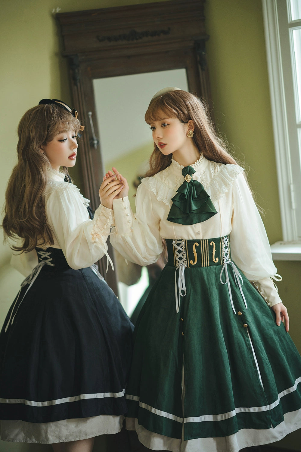 Miss Point~Golden Movement~Elegant Lolita Fishbone Skirt Customized 32242:381430