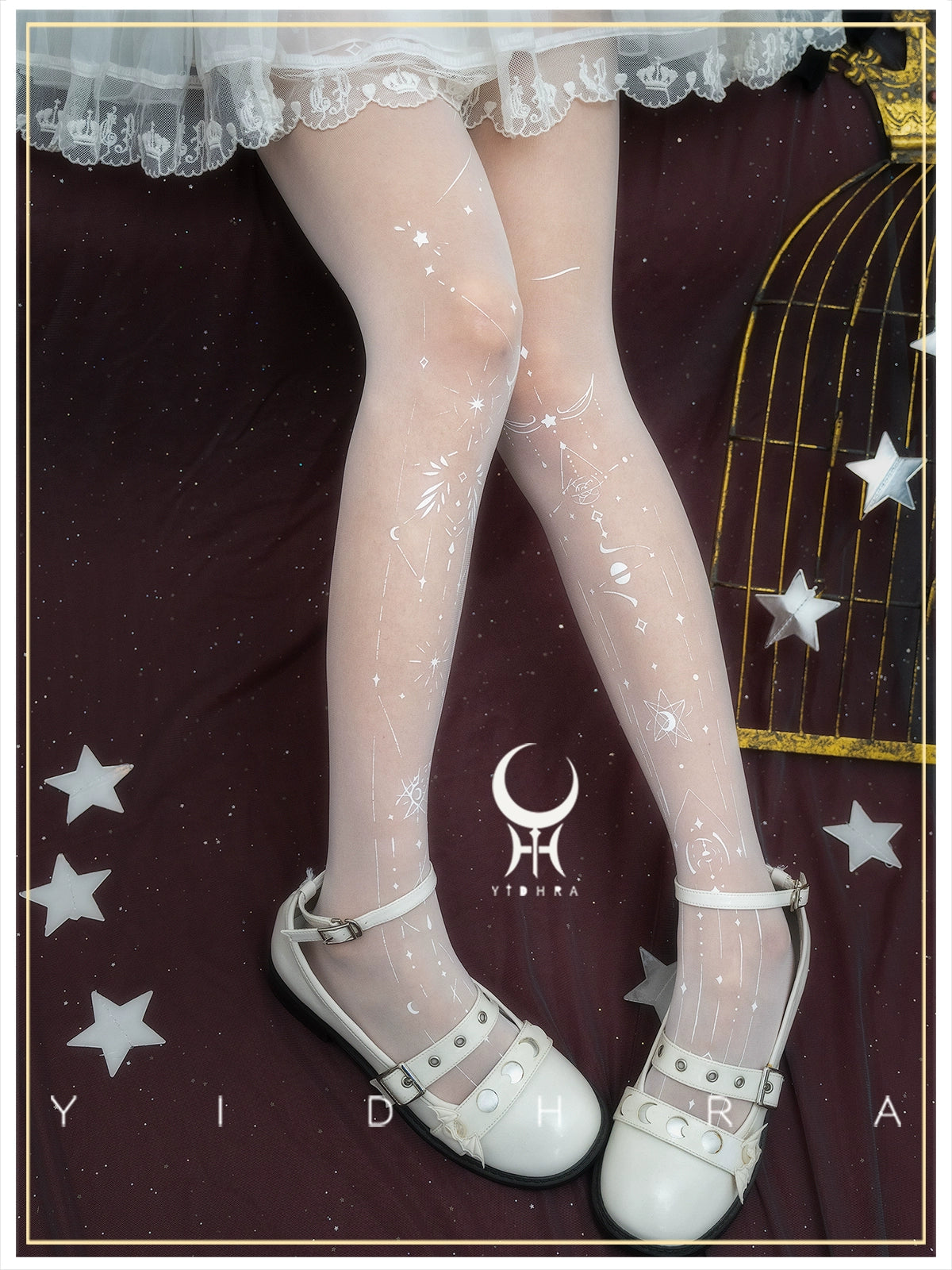 Yidhra - Starry - Constellation Printed Lolita Pantyhose 20D Tights