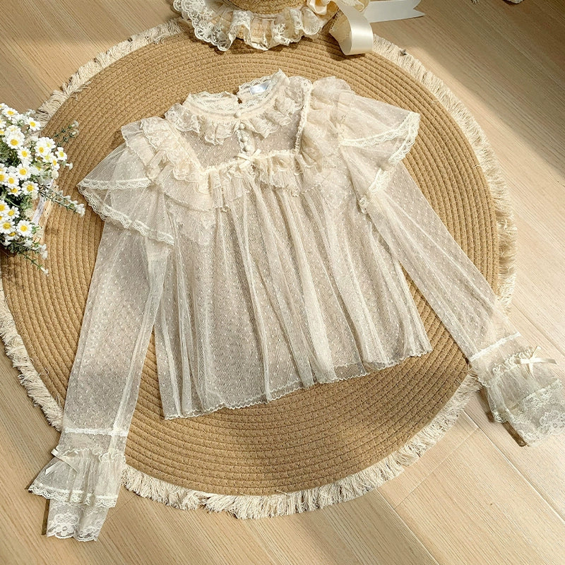 With PUJI - Sea Salt Iced Tea - Classic Lolita Dress, Fishbone Bodice (L M S) 43603:780964