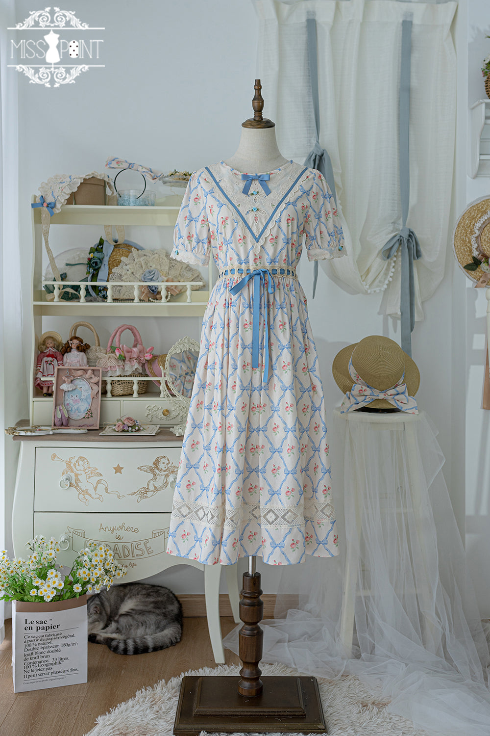 (Buyforme)Miss Point~Happy Summer Elegant Lolita Floral OP Dress 17704:244860