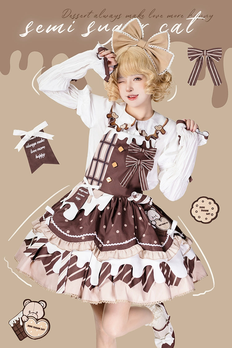 コナミ ロリステッラ LORISTELLA ANITA キャメル Sweet Lolita Jumper Dress Summer Salopette