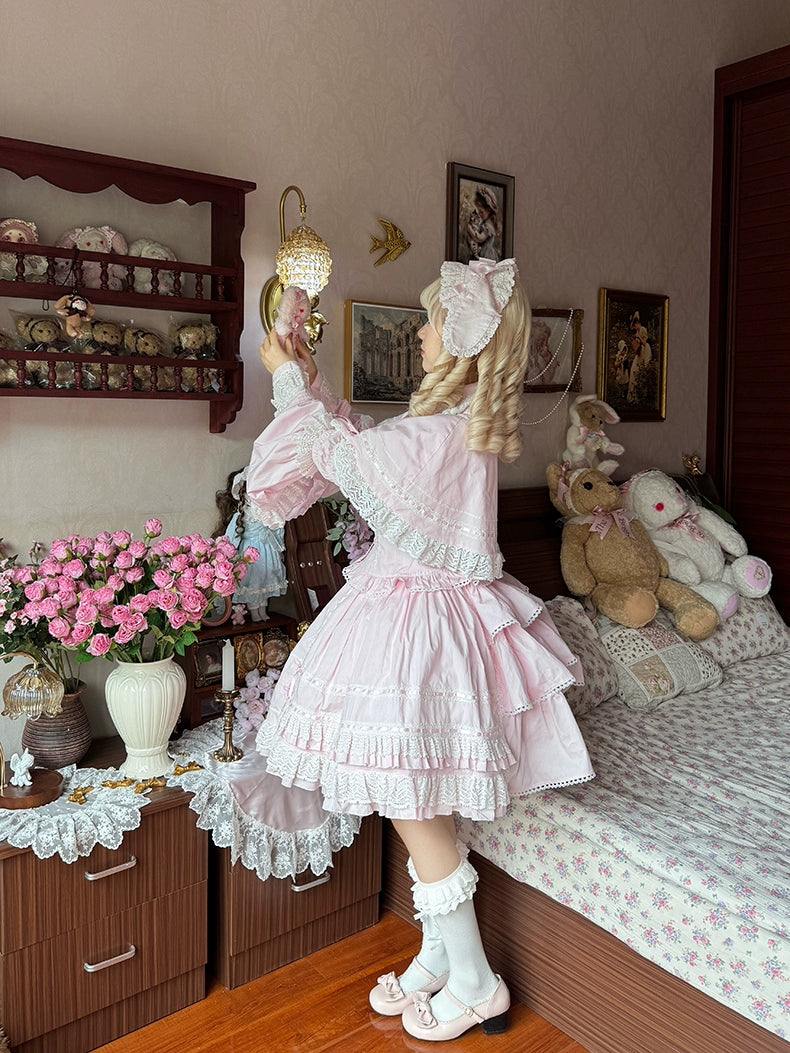 AerialCat - Praying Snowfall - Old School Lolita Skirt Suit Cape Princess Sleeve Shirt 39180:615656