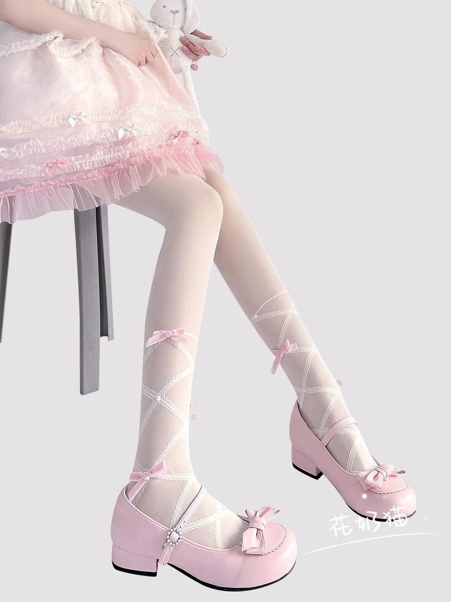 Daily Lolita Summer Pantyhose, Delicate Bows
