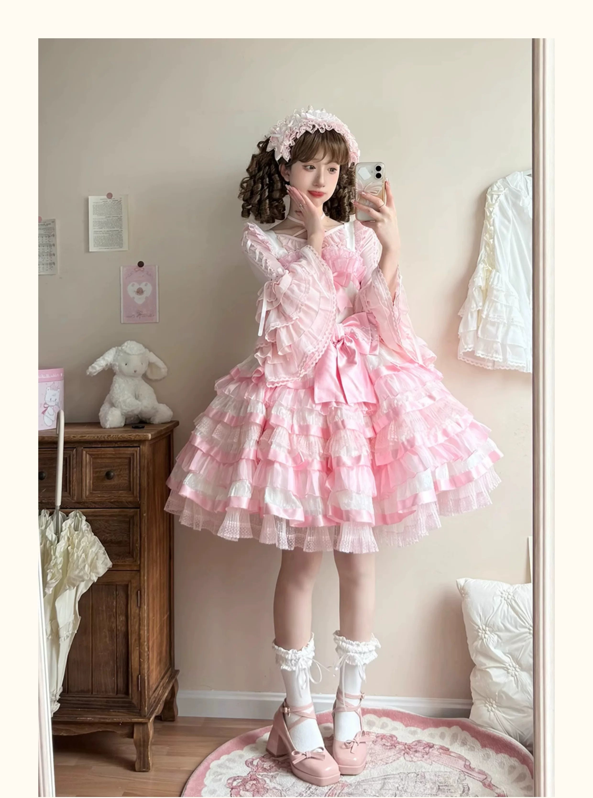 Sleeping Curse - Sweet Lolita Hime Sleeve Halter-neck Blouse