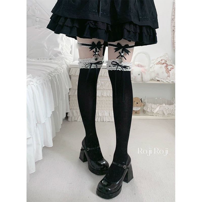 Roji Roji - Gentle Town - Sweet Lolita Cotton Calf Socks, Ankle Socks 37510:602258