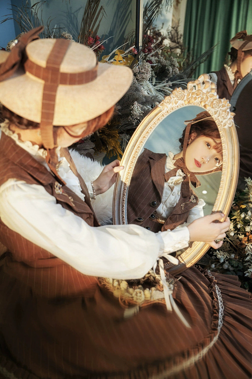 Miss Point~Rose Doll~Elegant Lolita Mutton Sleeve Blouse 32522:385660