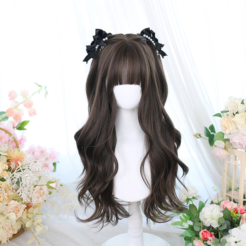 Dalao - Natural Lolita Wig Gentle Long Curly Hair 2069 Cold Brown (9-28)