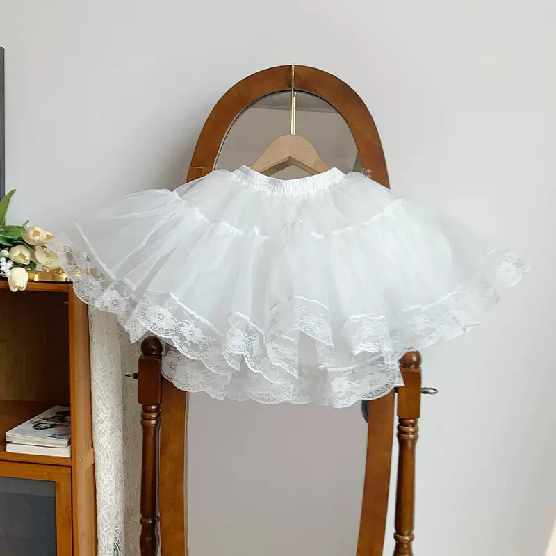With PUJI - Gothic Butterfly Printing Embroidery Lolita OP S petticoat (One Size)