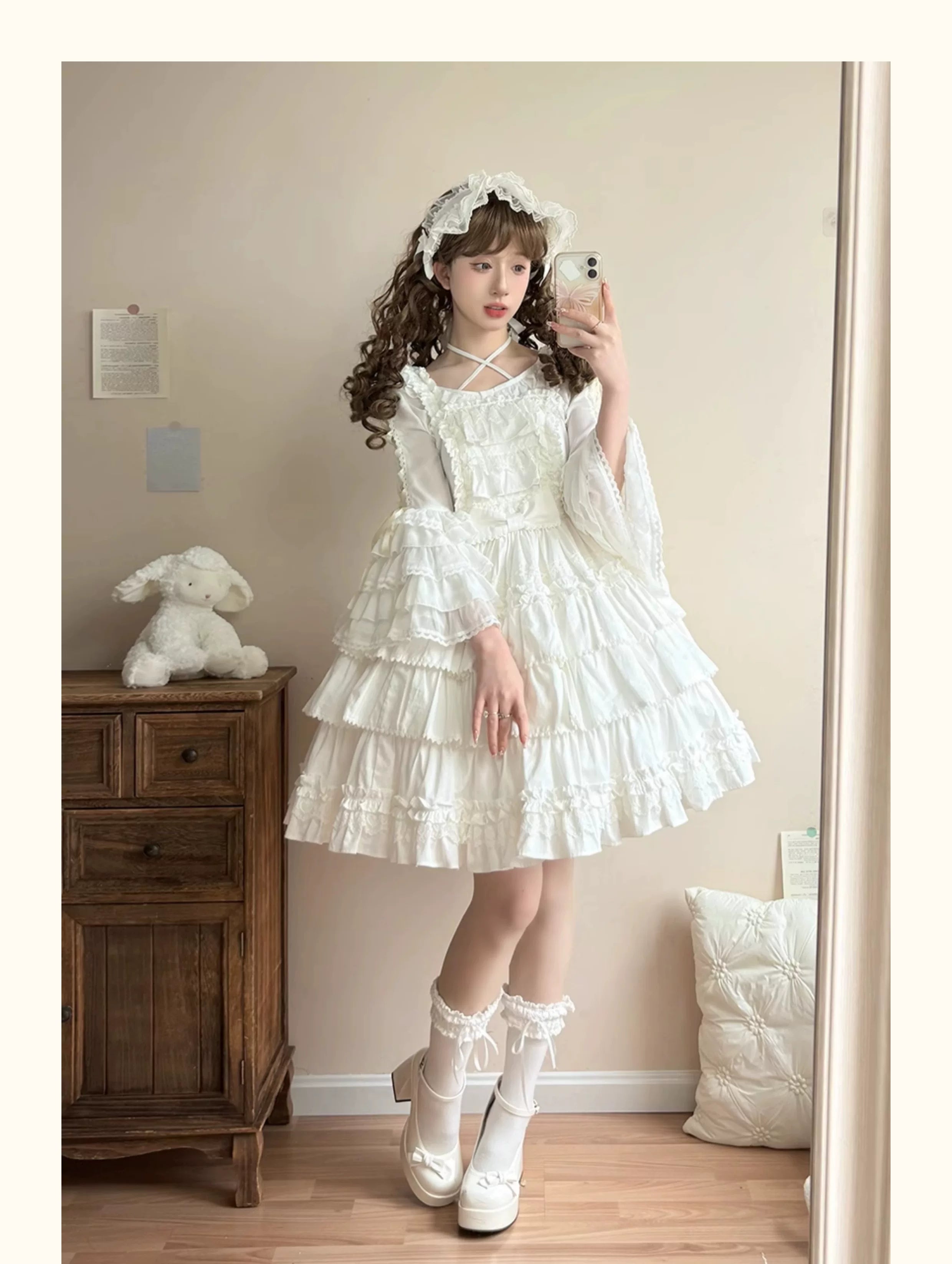 Sleeping Curse - Sweet Lolita Hime Sleeve Halter-neck Blouse