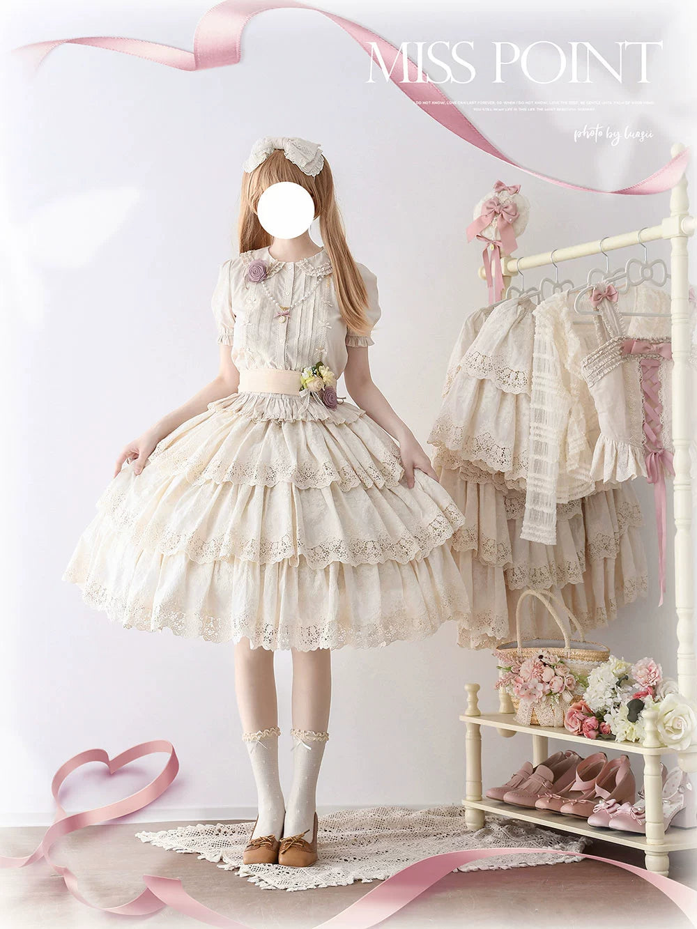 Miss Point - Forest Waltz - Classic Lolita Blouse & Multi-Tiered Ruffles SK 44233:800041
