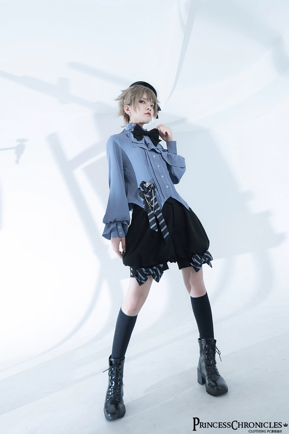 Princess Chronicles - Narrative Rule - Ouji Lolita Prince Shorts Set Long Vest