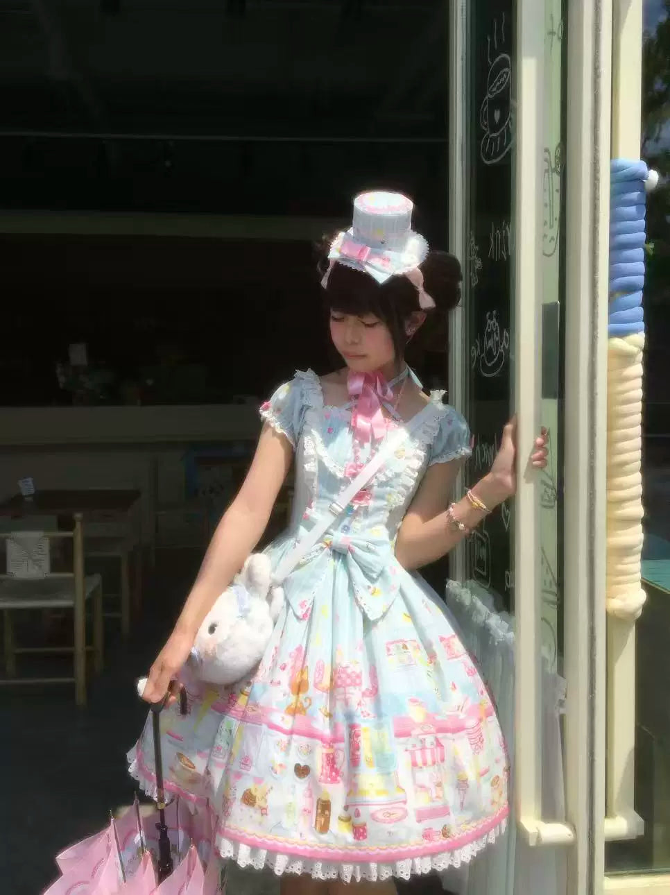 Summer Ice Cream Tale - Old School Lolita Ice Cream Printed OP & JSK Dress 45684:858641