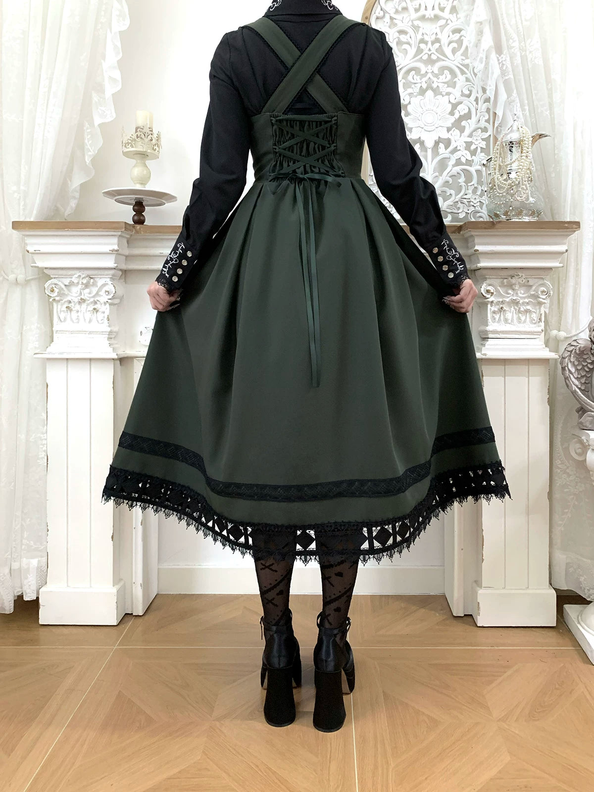 Serenade - Bust-Supporting Elegant Lolita JSK Dress, Three Length Styles