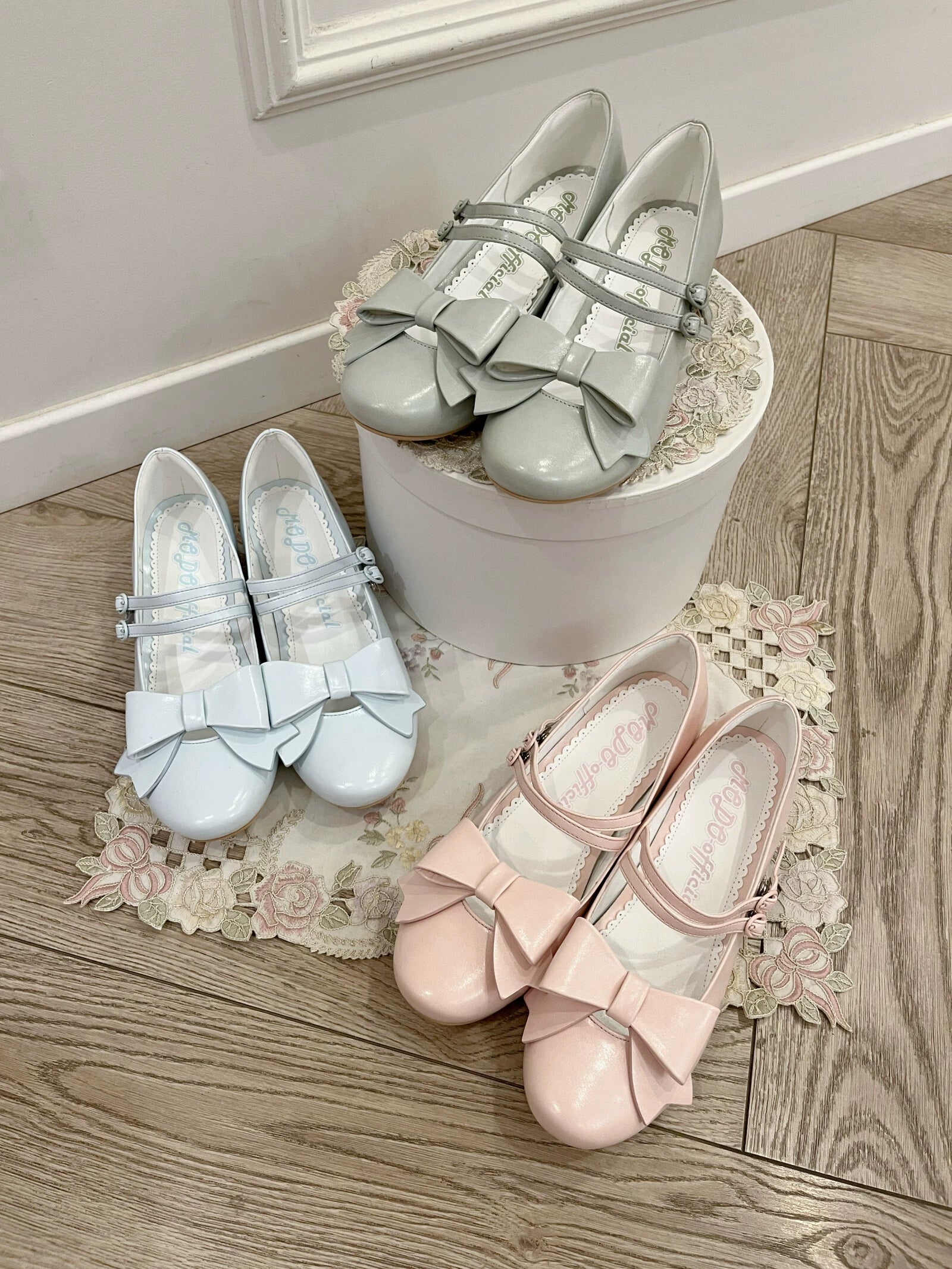 MODO - Apple Candy - Pointed Toe Lolita Shoes, Low Block Heel 43744:784792