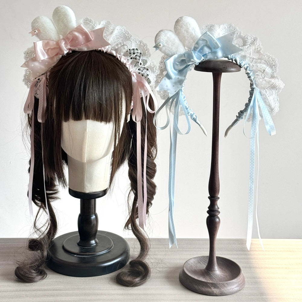 MAID - Sweet Lolita Bunny Ear Headband, Customizable Color 44109:795734
