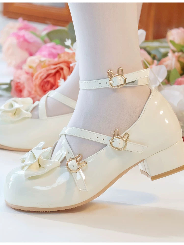 Baby Bunny - Sweet Lolita Chunky Heels Shoes, Bunny Accent