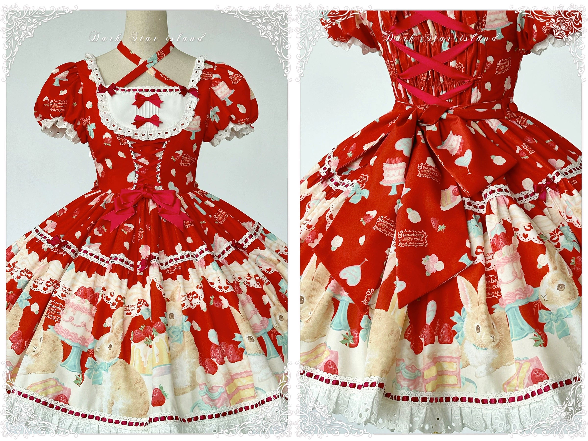 Dark Star Island - Honey Bunny Cake - Sweet Lolita JSK/OP/Strap SK/Shirt