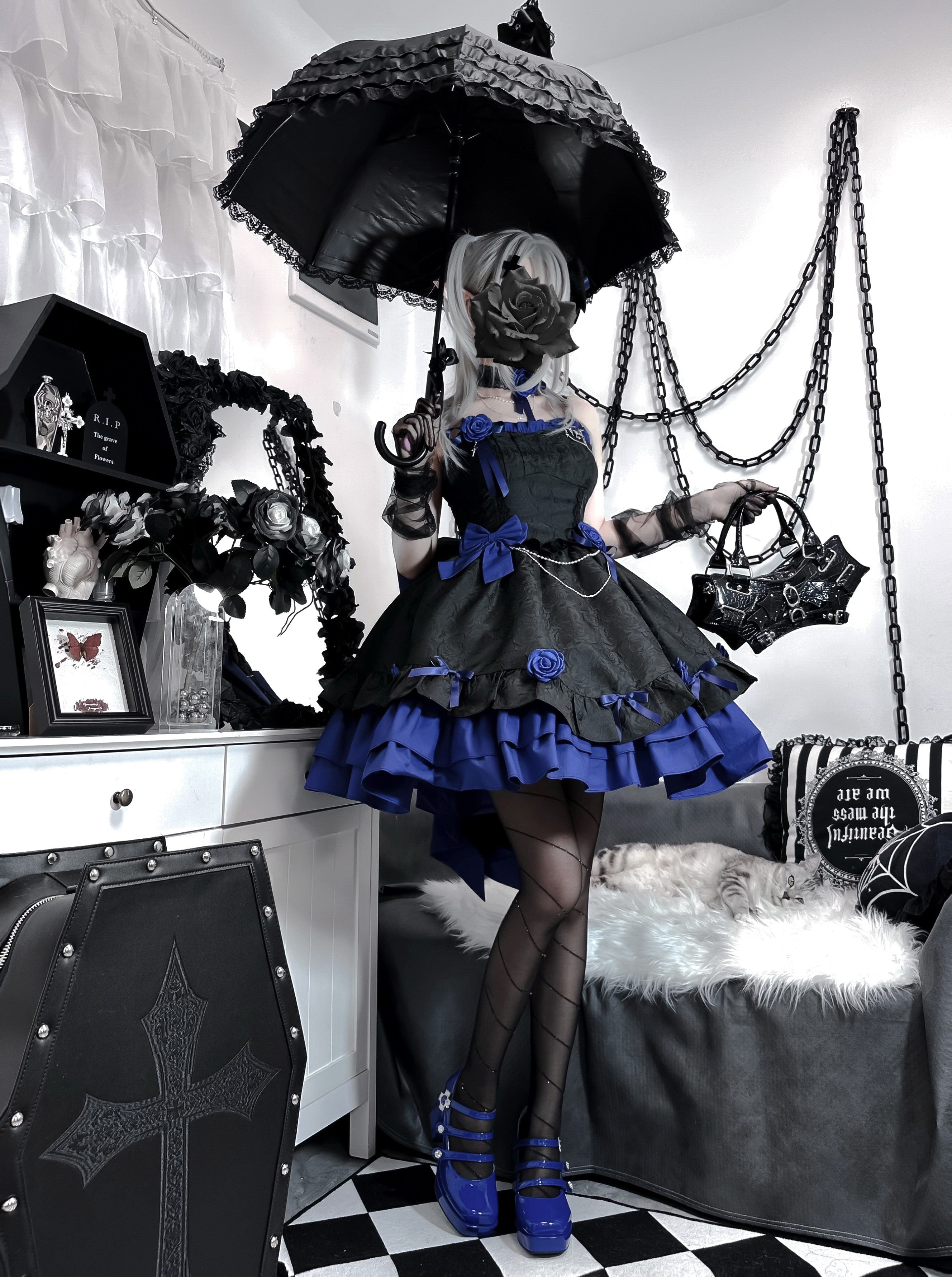 (Buyforme)Platycodon House~Romantic Contract Lolita Twin Rose Gothic JSK 19388:270816