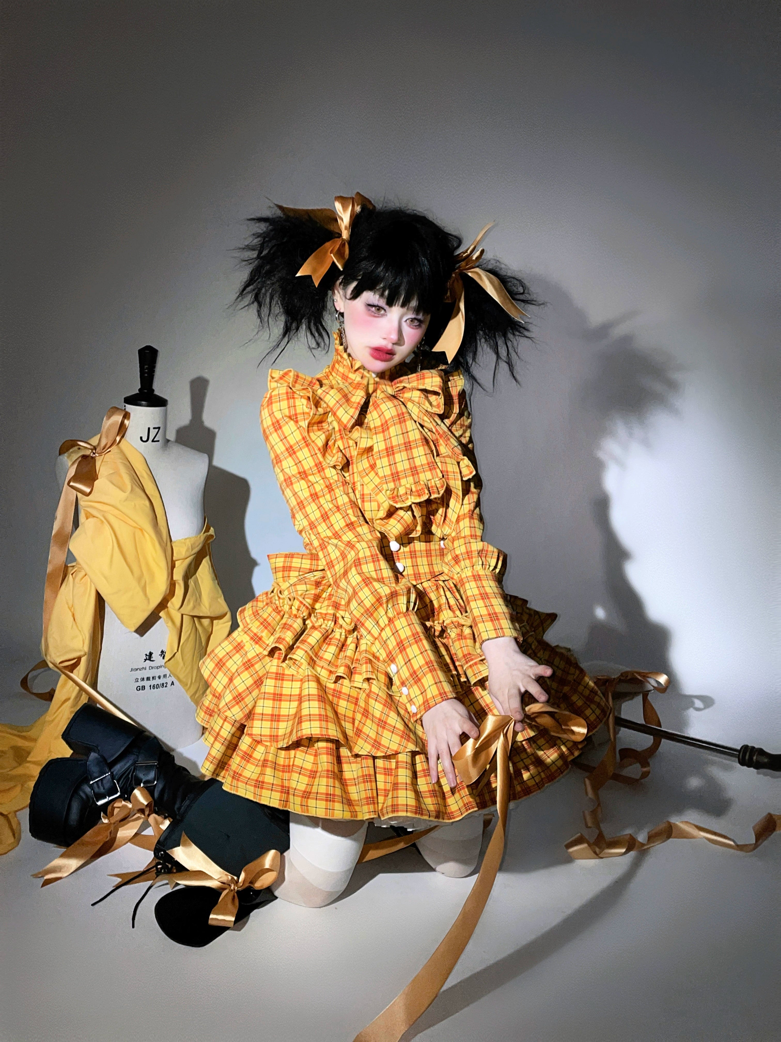 Humanoid Gift Box - Plaid Gothic Lolita Blouse & SK 44028:792605
