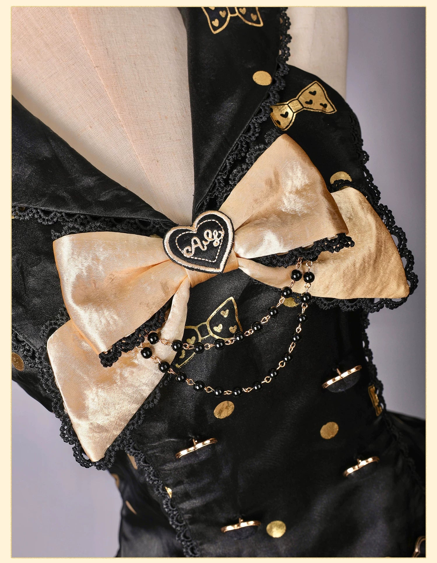 Brown Sugar Bear - Old School Lolita OP & Halter Dress, Bear Print 45249:842152