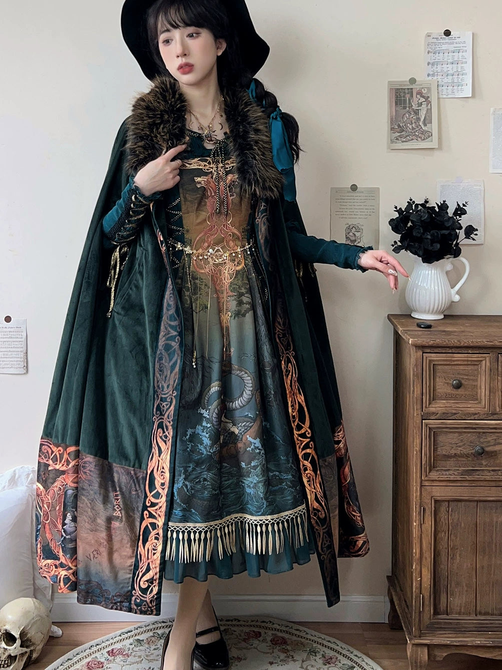 FunCcino - Ragnarok - Nordic Style Loki Lolita JSK SK Dress