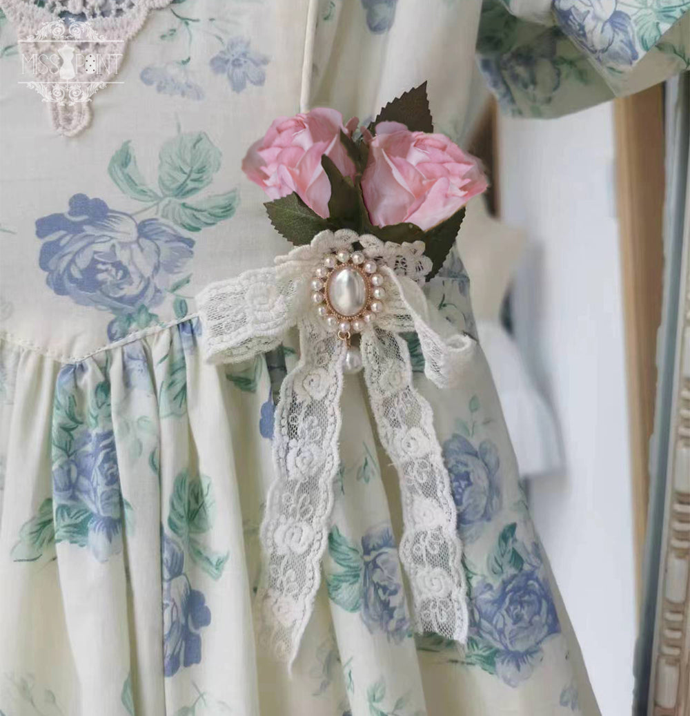 Miss Point - Happy Summer Floral Cute Lolita KC Headwear pink lace floral cluster