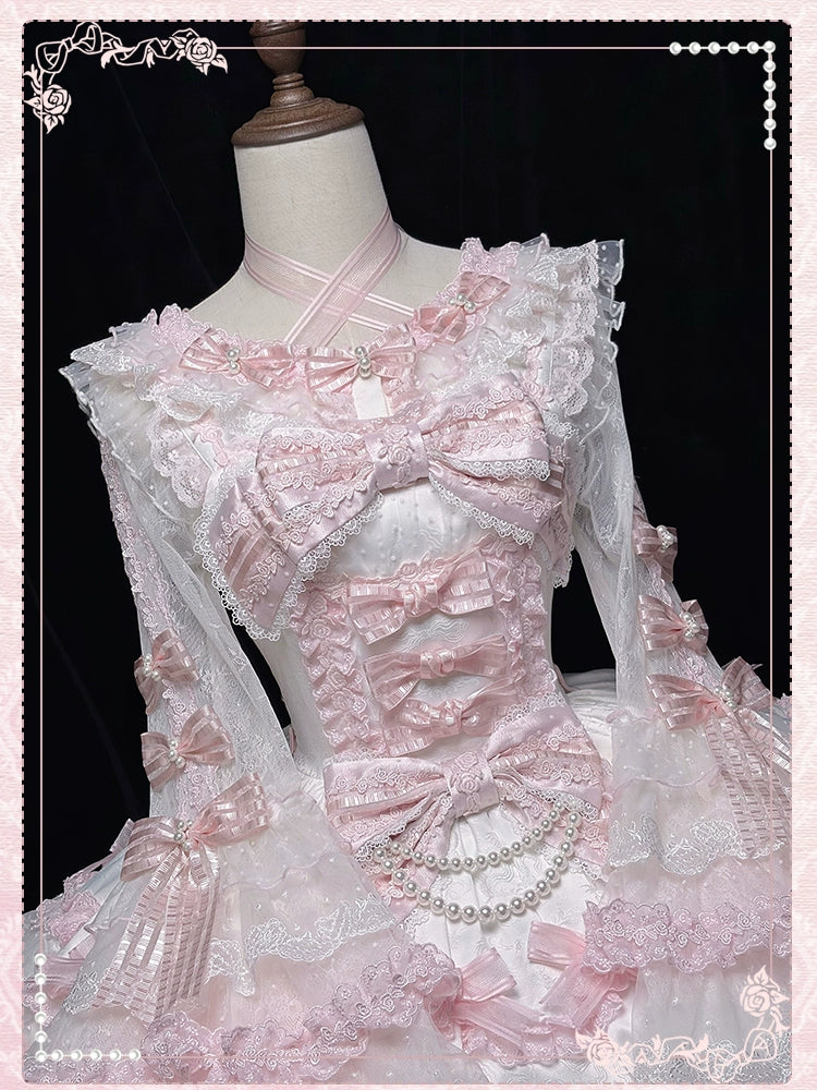 Shuang Sheng Xiao Xiong - Heart of Love - Sweet Lolita Wedding JSK, Bow Details 44306:803237