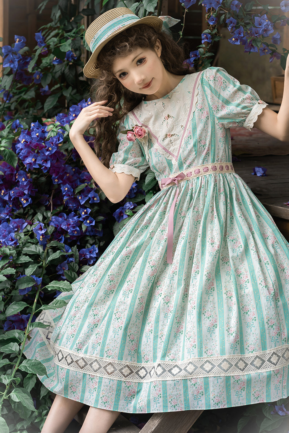 (Buyforme)Miss Point~Happy Summer Elegant Lolita Floral OP Dress