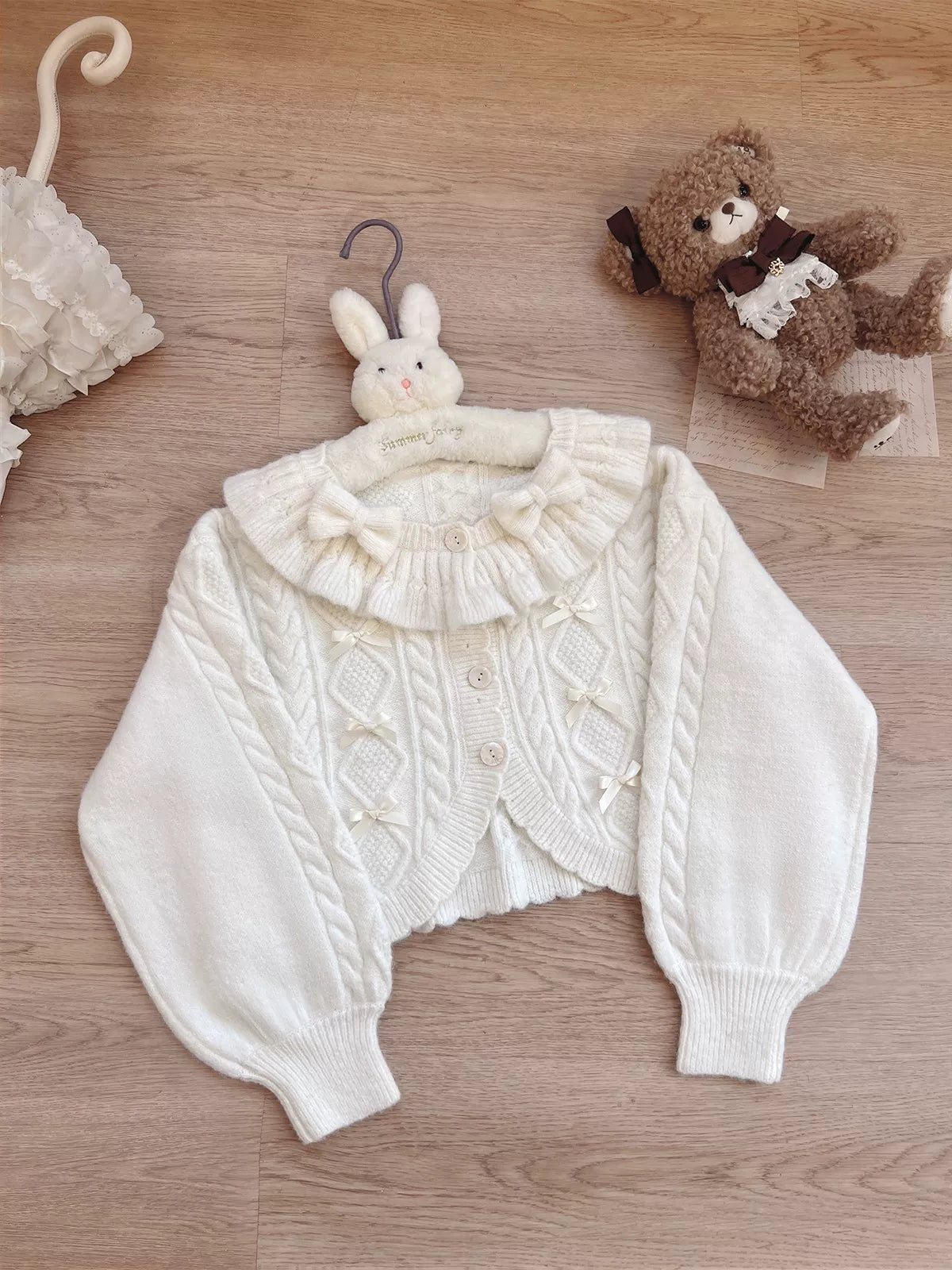 Napoleon Pastry - Sweet Lolita Cardigan, Detachable Bows (L M S) 44423:807571