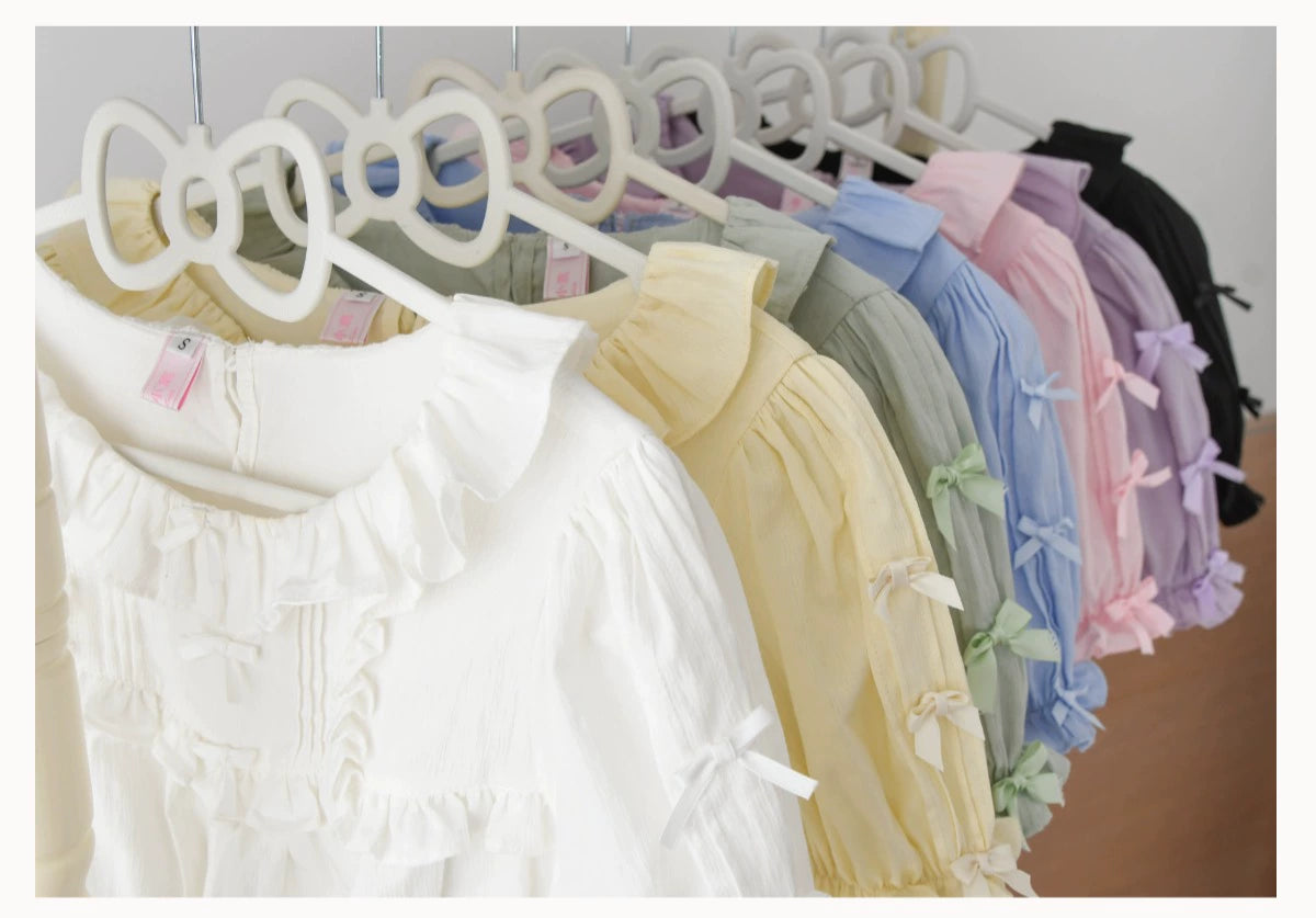Sakurada Fawn - Fluffy Clouds - Cotton Plus Size Lolita Blouse Muti-Colored Shirt