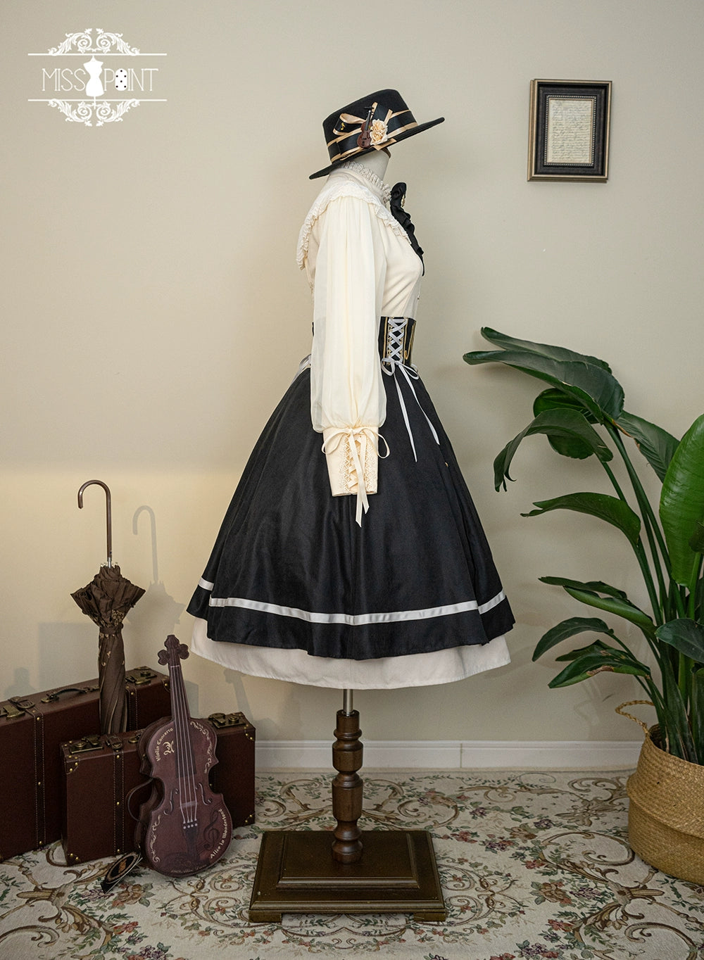 Miss Point~Golden Movement~Elegant Lolita Fishbone Skirt Customized 32242:381288
