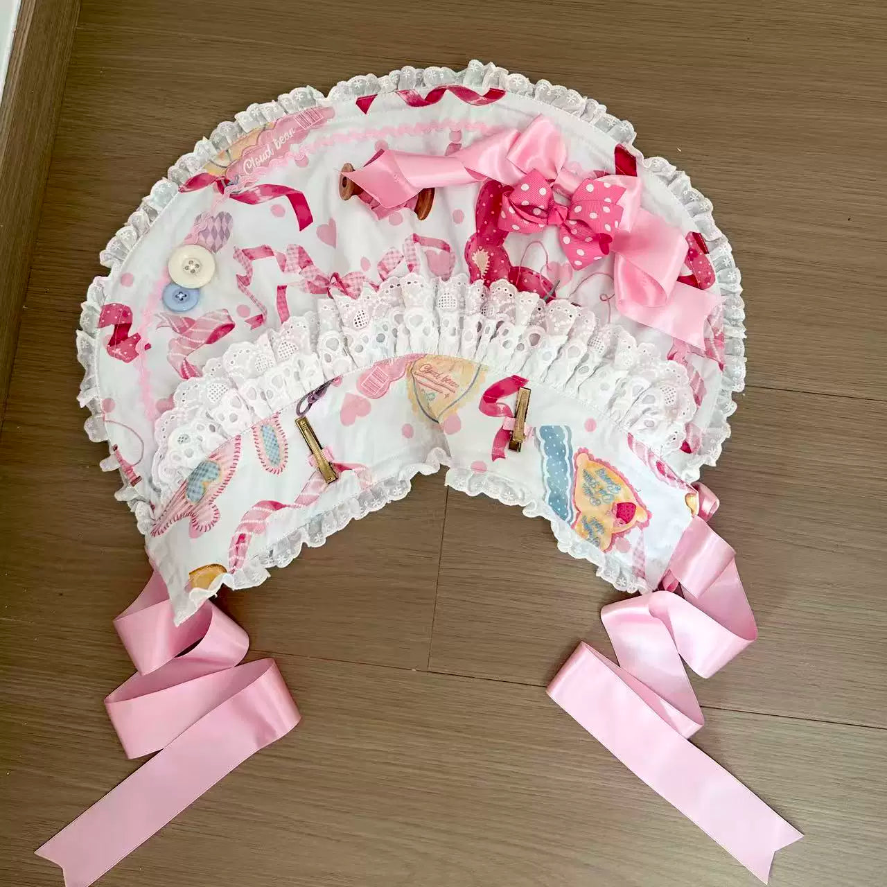 Little Bunny Tag - Sweet Lolita Bunny Printed OP & Salopette, Detachable Apron 45718:859509