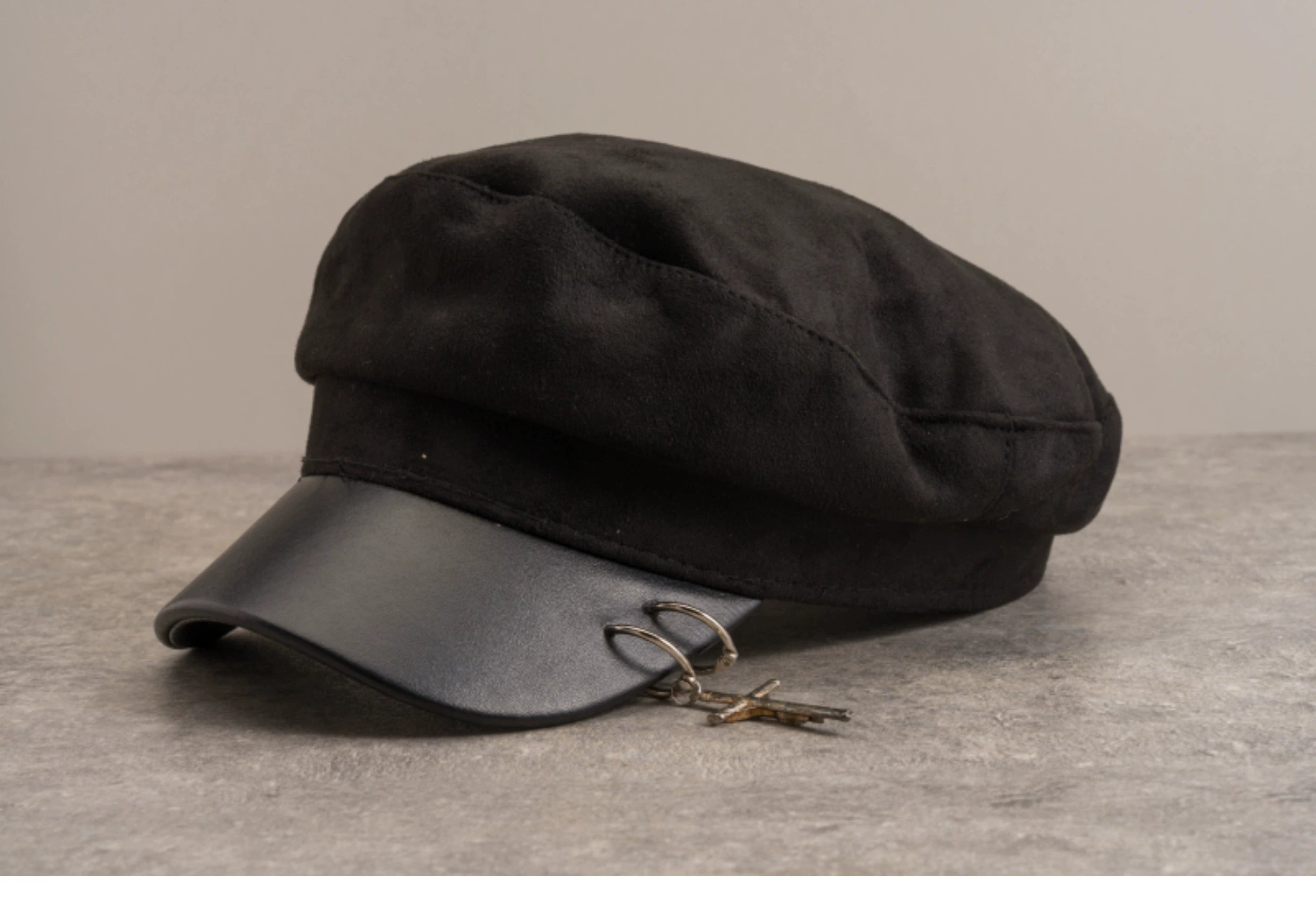 Strange Sugar~Gothic Lolita Hat Leather Buckle Lolita Newsboy Hat 36678:533148