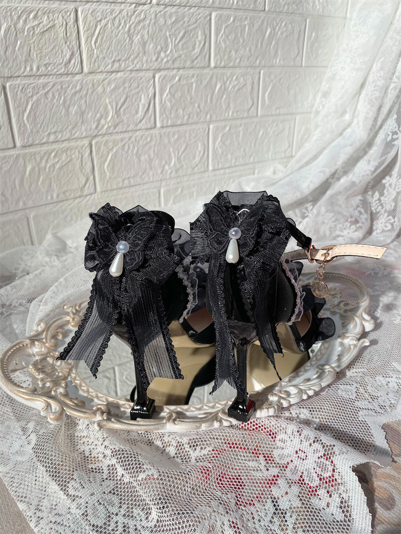 Ximeng Lolita~Deep Sea Hospital~Plus Size Wedding Lolita Bridal Shoes Customized Heels 42696:749756