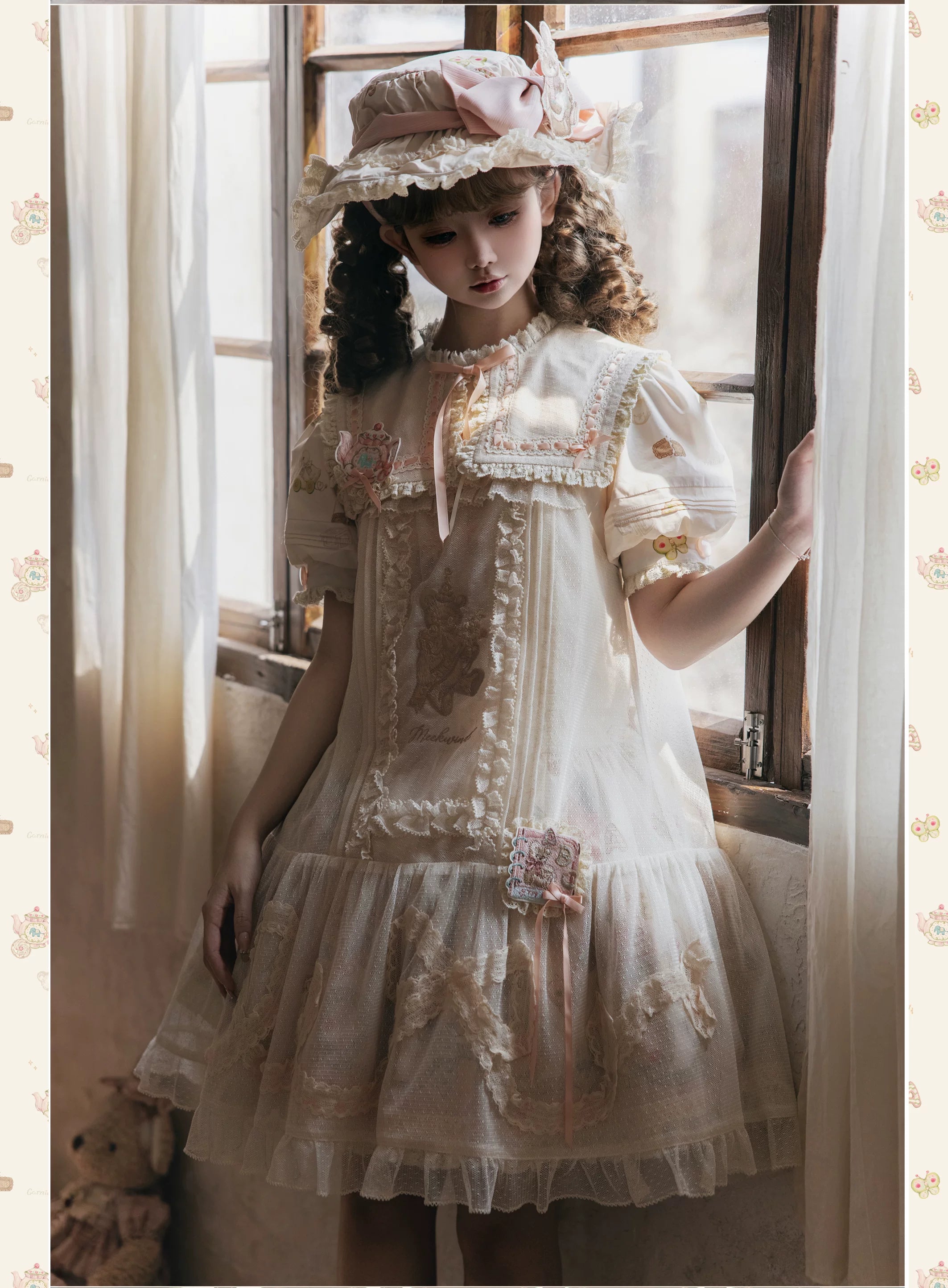 Toy Box - Doll-like Kawaii Lolita OP Dress, Toys Print 44494:812801
