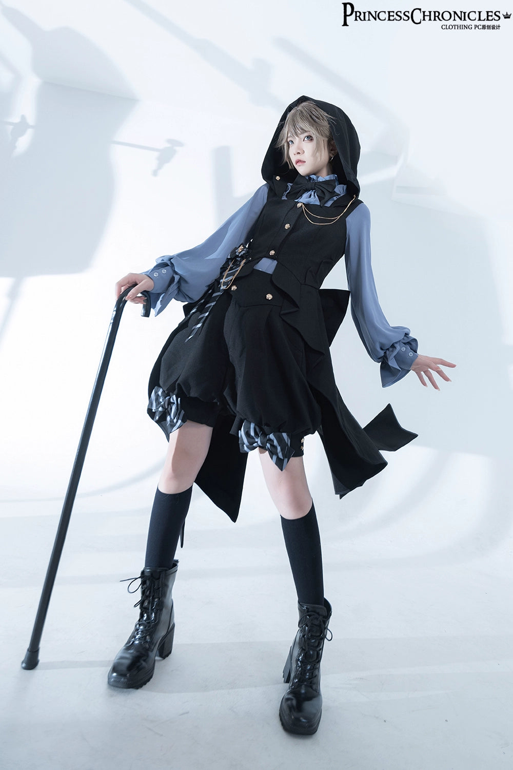 Princess Chronicles - Narrative Rule - Ouji Lolita Prince Shorts Set Long Vest