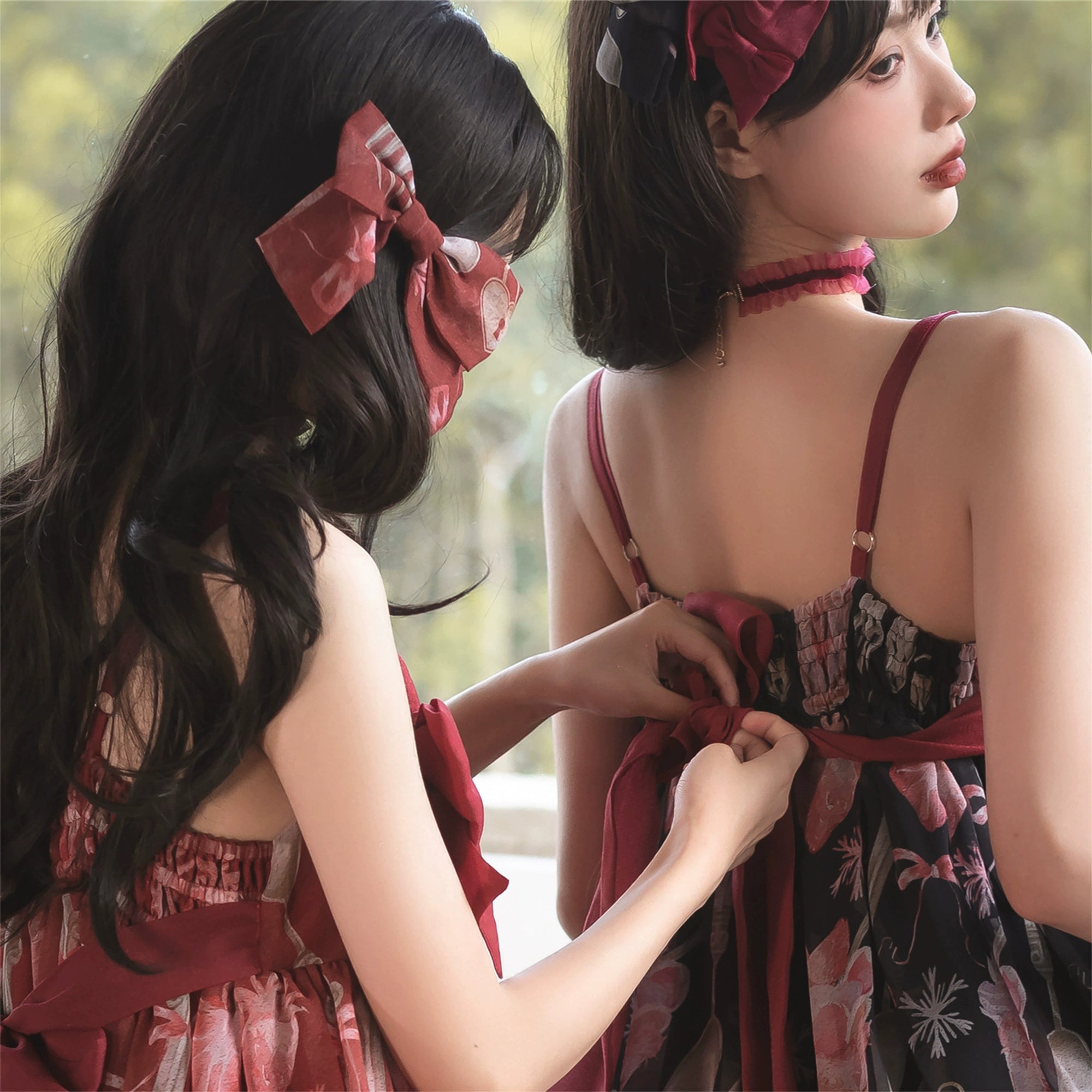 Babyblue - Strawberry Box - Sweet Lolita Voile Headdress Set
