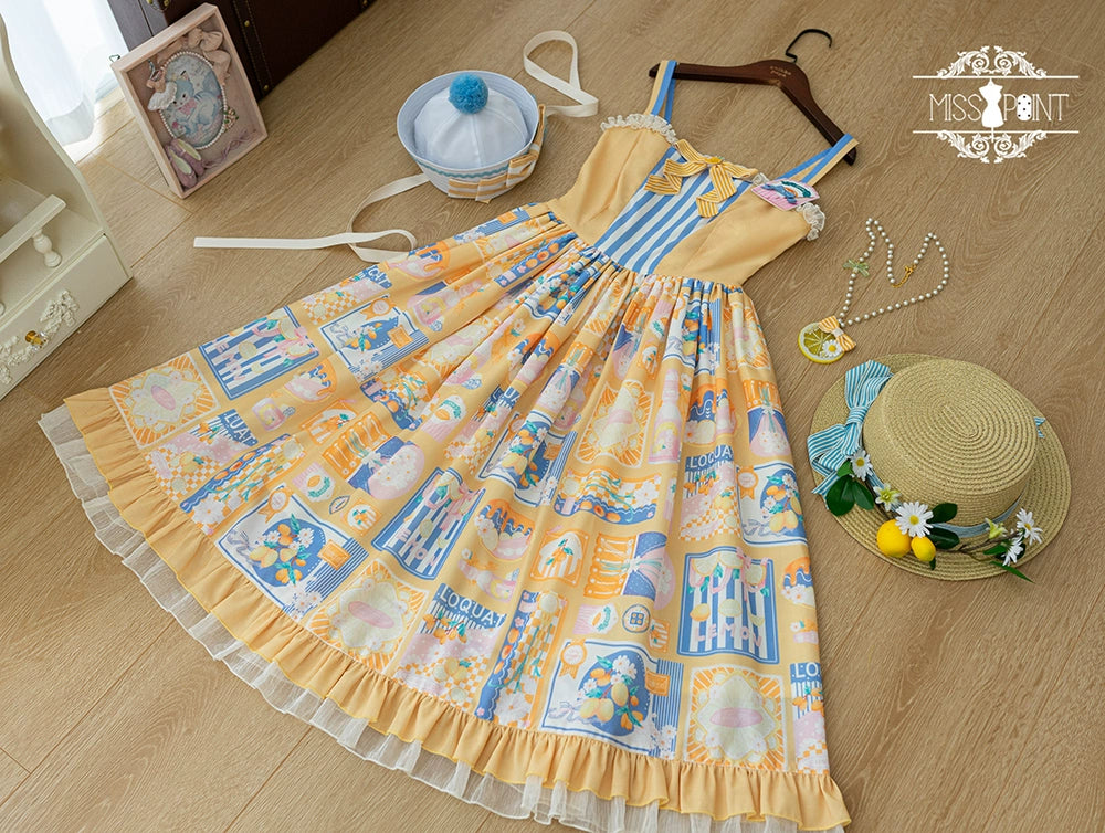 Miss Point~Daisy Lemon~Daily Lolita Lemon Print JSK Customized 21502:310588