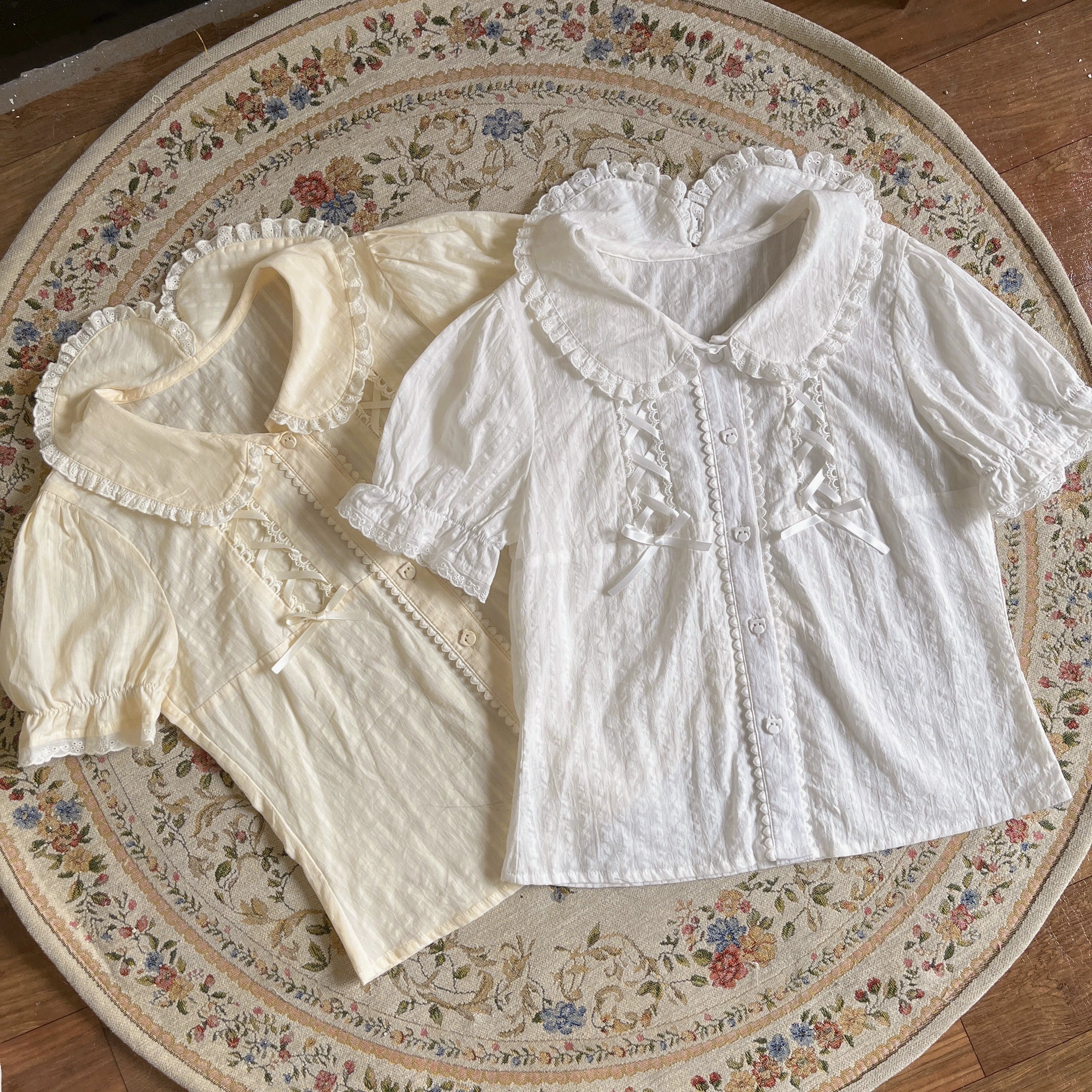 MeowMeow - Sweet Lolita Sweet Short Sleeve Shirt Multicolors 21262:625301