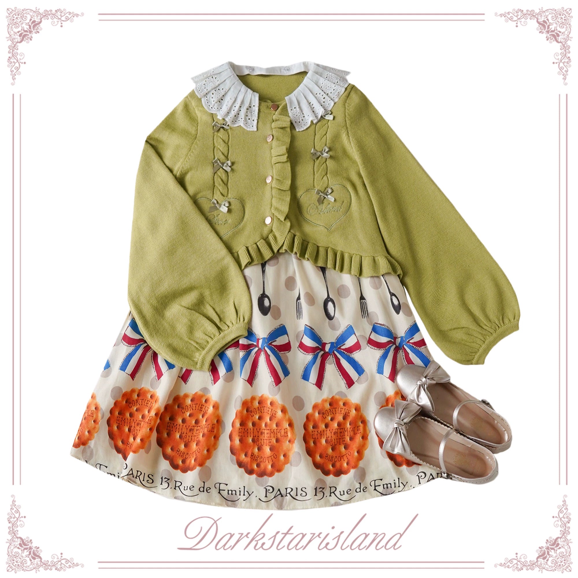 (BFM)Dark Star Island~Sugar Frost~Sweet Lolita Cardigan Knit Embroidered Sweater 34274:449582