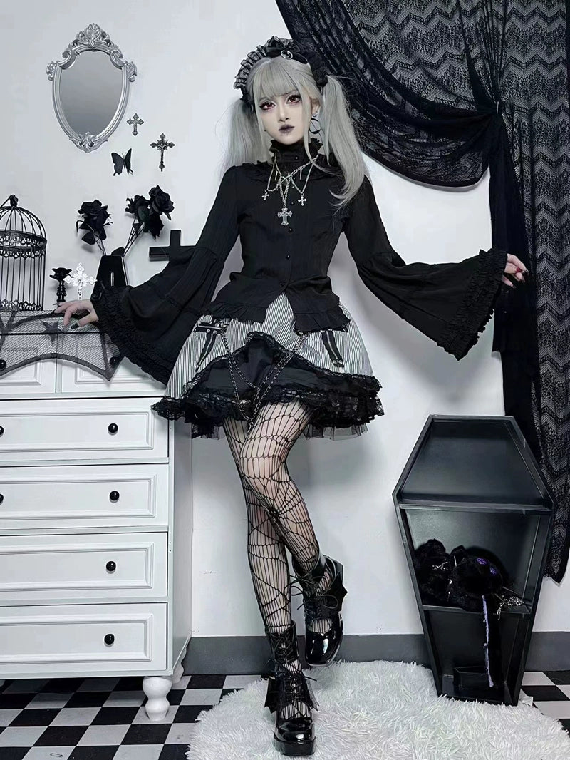 Princess tailor lolita - Hime-Sleeve Gothic Lolita Blouse, Adjustable Cuffs