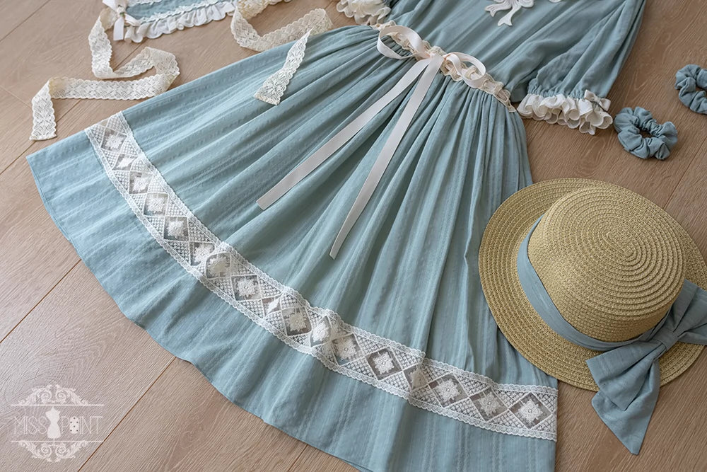 Miss Point~Customized Elegant Lolita OP Dress Cute Daily Girl Short Lolita Dress