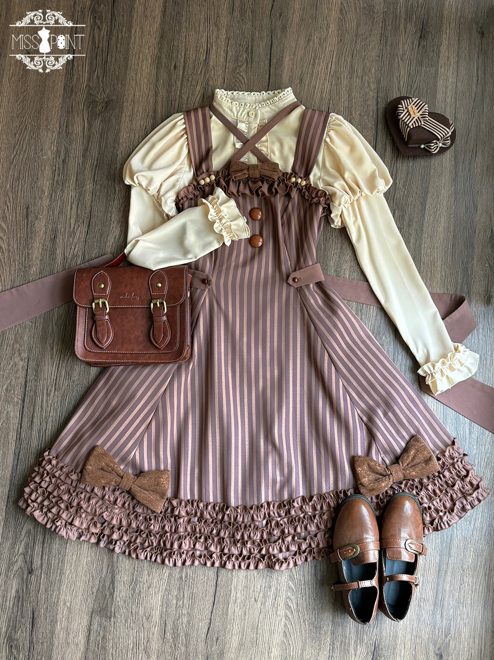 Miss Point - Classic Lolita JSK Customized Stripe Lolita Dress (2XL L M S XL XS) 40842:680866